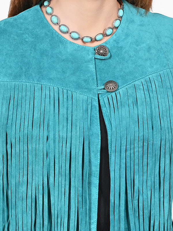 ADJKT065 American Darling Western Leather Fringe Boho Vest