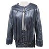 ADJKT068 Genuine Leather Women Shirt Jacket Dress
