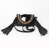 ADBG1726 American Darling Small Cross body Bag Hand Tooled Floral with Hair-On Cowhide and Fringes