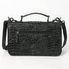 ADBG1727 American Darling Crocodile Embossed Western Leather Cross body Bag