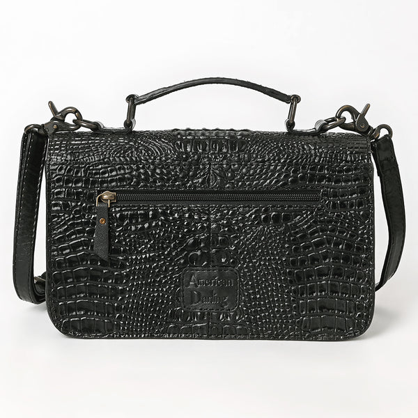 ADBG1727 American Darling Crocodile Embossed Western Leather Cross body Bag
