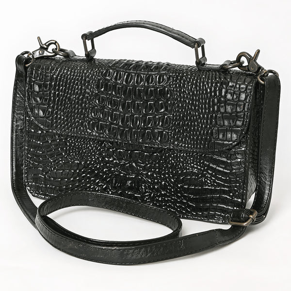 ADBG1727 American Darling Crocodile Embossed Western Leather Cross body Bag