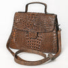 ADBG1729 American Darling Western Cross body Bag in Crocodile Embossed Full Grain Leather