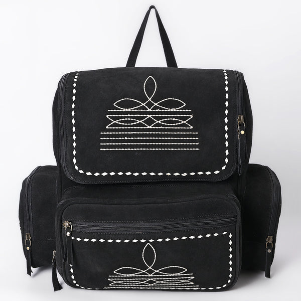 ADBGA795 American Darling Handcrafted Genuine Suede Leather Backpack Boot Stitched