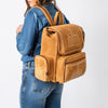 ADBGA795 American Darling Handcrafted Genuine Suede Leather Backpack Boot Stitched
