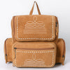 ADBGA795 American Darling Handcrafted Genuine Suede Leather Backpack Boot Stitched