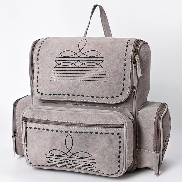 ADBGA795 American Darling Handcrafted Genuine Suede Leather Backpack Boot Stitched
