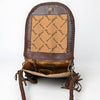 ADBGM669 Western Fringe Crossbody - Hair-On Leather with Cowboy Print & Braided Strap