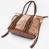ADBGM674 American Darling Handcrafted Hair-On Cowhide Tote Bag with Braided Accents
