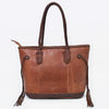 ADBGM674 American Darling Handcrafted Hair-On Cowhide Tote Bag with Braided Accents