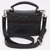 ADBGZ1032 Black Quilted Leather Mini Jewelry Case with Top Handle