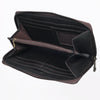 ADBGZ810 Hand-Tooled Leather Wallet - Western Floral Zip Wallet with Inlay