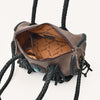 ADBGM270 Western Braided Fringe Duffel with Turquoise Concho - Genuine Leather