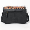 ADBG1734 American Darling Western Leather Small Cross body Bag with Hand Tooled Floral Carving