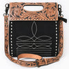 ADBG1759 American Darling Western Hand-Tooled Floral Clutch Bag in Genuine Suede Leather