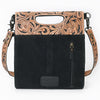 ADBG1759 American Darling Western Hand-Tooled Floral Clutch Bag in Genuine Suede Leather