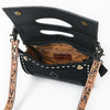 ADBG1759 American Darling Western Hand-Tooled Floral Clutch Bag in Genuine Suede Leather