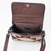 ADBG1760 American Darling Western Messenger Bag - Hand-Woven Saddle Blanket & Quilted Leather