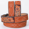 ADBLF349 Hand Tooled Genuine suede American Leather Belt Men and Women