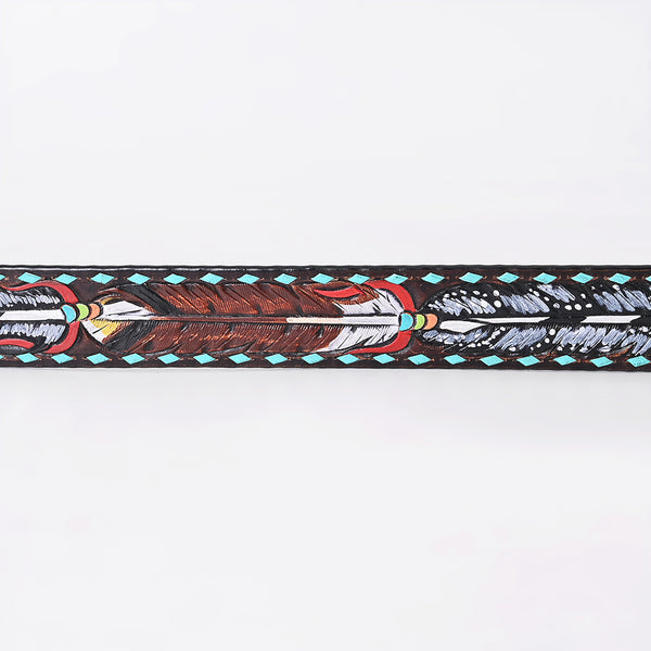 ADBLF351 Beautifully Hand Tooled Genuine American Leather Belt Men and Women