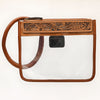 ADBG1762 American Darling Western Hand-Tooled Floral Wristlet Bag in Premium Leather