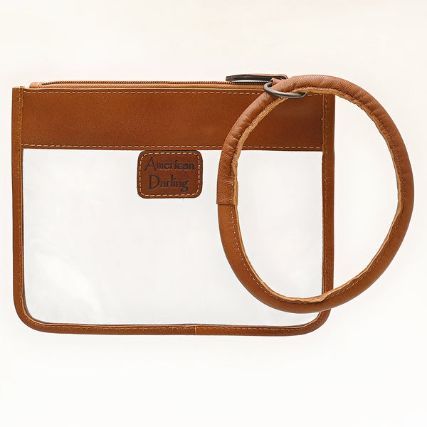 ADBG1762 American Darling Western Hand-Tooled Floral Wristlet Bag in Premium Leather