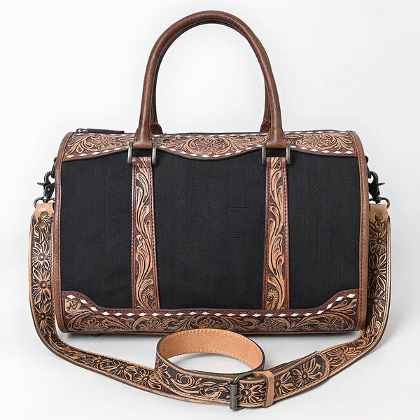 ADBG1765 American Darling Western Hand-Tooled Floral Duffel Bag in Premium Genuine Leather