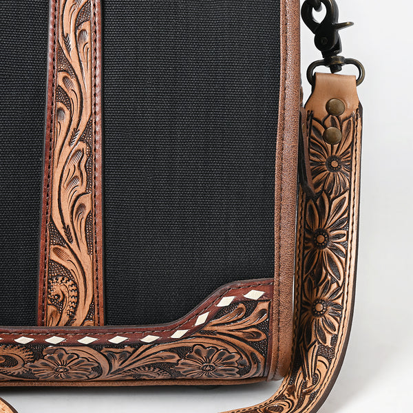 ADBG1765 American Darling Western Hand-Tooled Floral Duffel Bag in Premium Genuine Leather