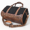ADBG1765 American Darling Western Hand-Tooled Floral Duffel Bag in Premium Genuine Leather