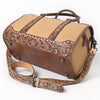 ADBG1765 American Darling Western Hand-Tooled Floral Duffel Bag in Premium Genuine Leather