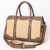 ADBG1765 American Darling Western Hand-Tooled Floral Duffel Bag in Premium Genuine Leather