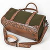 ADBG1765 American Darling Western Hand-Tooled Floral Duffel Bag in Premium Genuine Leather