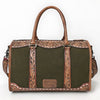 ADBG1765 American Darling Western Hand-Tooled Floral Duffel Bag in Premium Genuine Leather