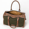 ADBG1765 American Darling Western Hand-Tooled Floral Duffel Bag in Premium Genuine Leather