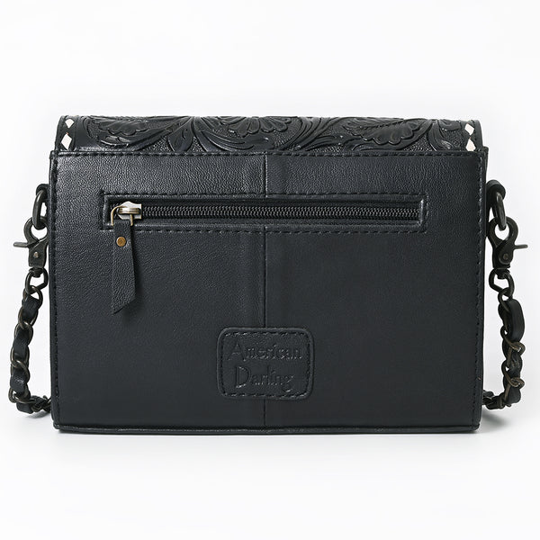 ADBG1767 American Darling Western Hand-Tooled Floral Envelop Bag - Quilted Leather Crossbody