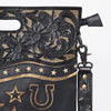 ADBG1770 American Darling Western Hand-Tooled Floral Clutch Bag - Premium Genuine Leather Crossbody