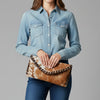 ADBG1775 American Darling Western Hair-On Cowhide Sunglass Case - Handcrafted Leather Eyewear Sleeve