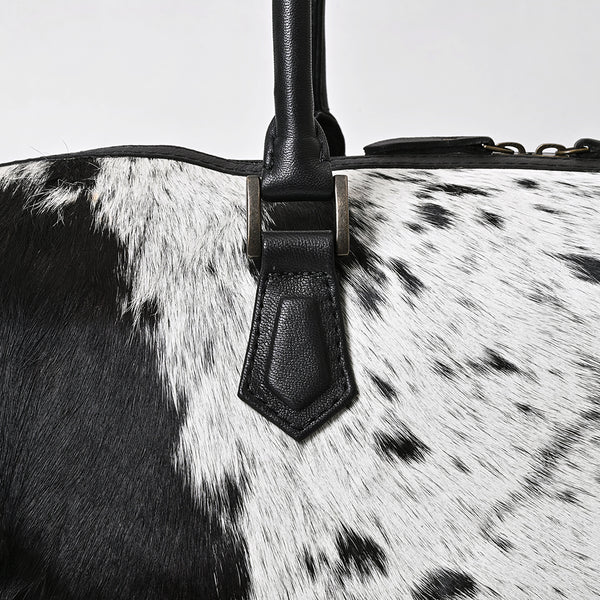 ADBG1779 American Darling Western Hair-On Cowhide Duffel Bag - Handcrafted Leather Travel Bag