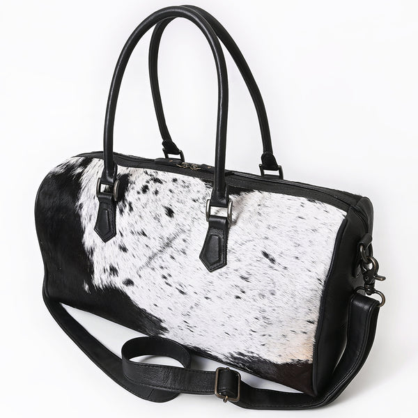ADBG1779 American Darling Western Hair-On Cowhide Duffel Bag - Handcrafted Leather Travel Bag