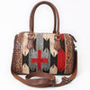 ADBG1789 American Darling Western Leather Speedy Bag - Handcrafted Floral Tooled & Saddle Blanket Purse