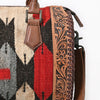 ADBG1789 American Darling Western Leather Speedy Bag - Handcrafted Floral Tooled & Saddle Blanket Purse