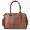ADBG1789 American Darling Western Leather Speedy Bag - Handcrafted Floral Tooled & Saddle Blanket Purse