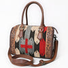 ADBG1789 American Darling Western Leather Speedy Bag - Handcrafted Floral Tooled & Saddle Blanket Purse