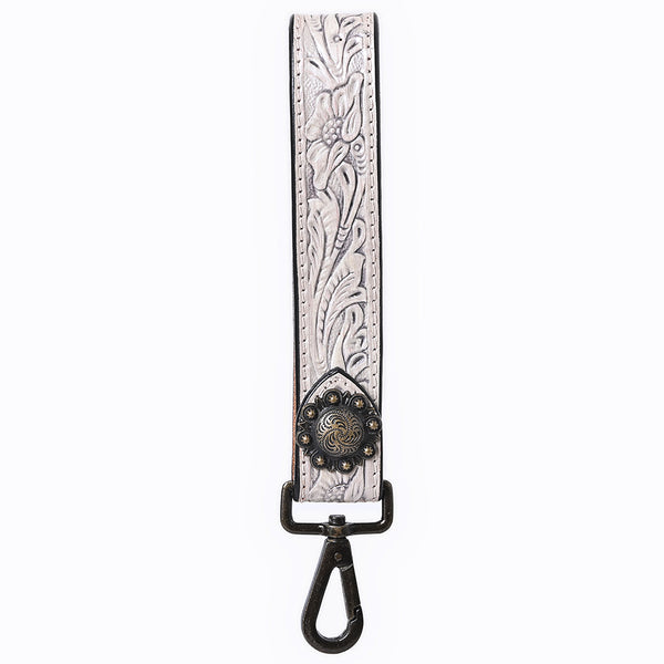 ADKR217BHand Tooled Genuine Leather Wristlet Key Ring