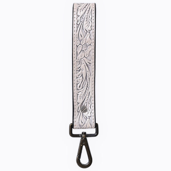 ADKR217BHand Tooled Genuine Leather Wristlet Key Ring