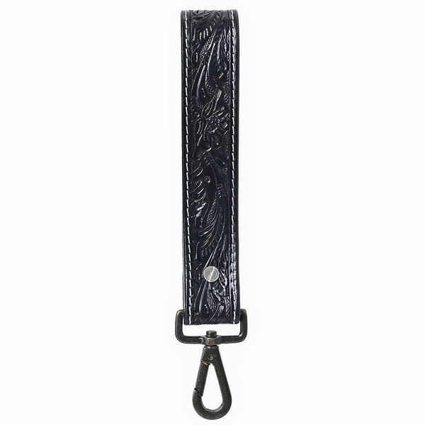 ADKR217GHand Tooled Genuine Leather Wristlet Key Ring