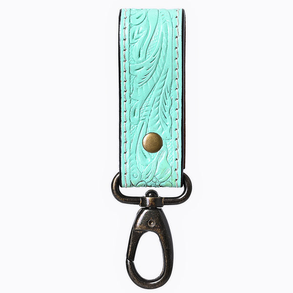 ADKR218IHand Tooled Genuine Leather Wristlet Key Ring