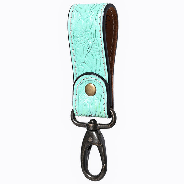 ADKR218IHand Tooled Genuine Leather Wristlet Key Ring