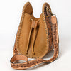 ADBGA854 American Darling Hand Tooled Floral Carved Braided Leather Bucket Bag