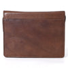ADBGM768 Hand-Tooled Leather Portfolio - Western Floral Carved Clutch in Chestnut Brown